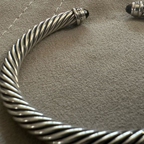 David Yurman 5mm Classic Cable Bracelet w/Black Onyx & Diamonds - Picture 10 of 15